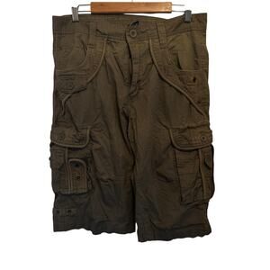Men's Size 34 Request Jeans Premium Army Green Cargo Shorts